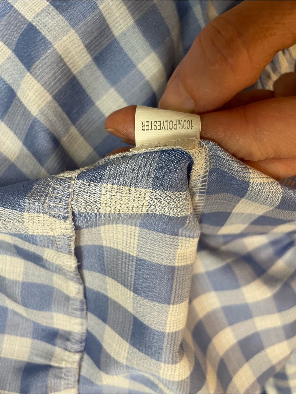 Petal & Pup Nobel Dress in Blue and White Gingham, Tiered Mini, SIZE 8 - Picture 10 of 11